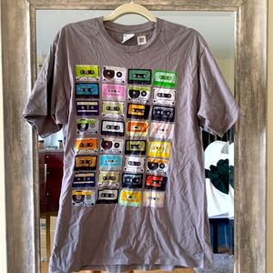 Mens Graphic Casette Tape T-Shirt
